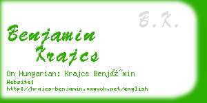 benjamin krajcs business card